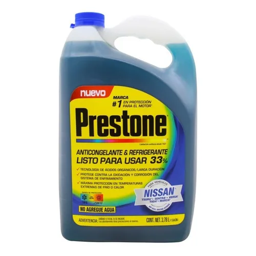 Anticongelante Listo Para Usar Azul Prestone Garrafa 3.8l