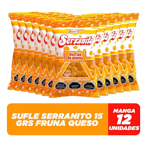 sufles Fruna Serranito queso 15 g 12 u pack x 12