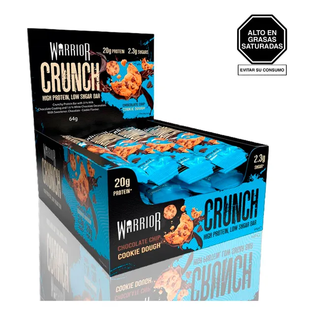 Barras De Proteína Warrior Crunch Bar 12 Unidades Chocolate Chip Cookie Dough