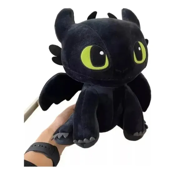 Furia Nocturna Night Fury Chimuelo Dragón Peluche 30 Cm 1pcs