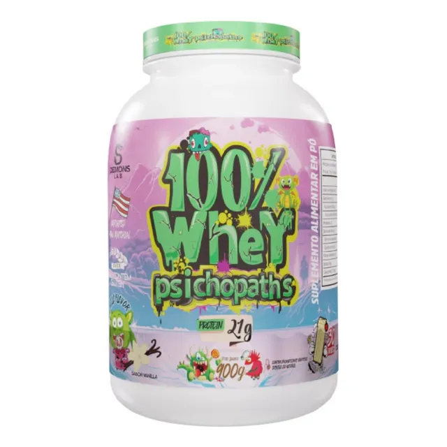 100% Whey Psichopaths Sabor Baunilha Demons Lab | 900g