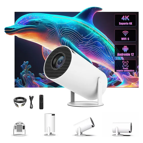 Smart Tv Proyector Portátil 4k Hd Proyector Profesional Wifi