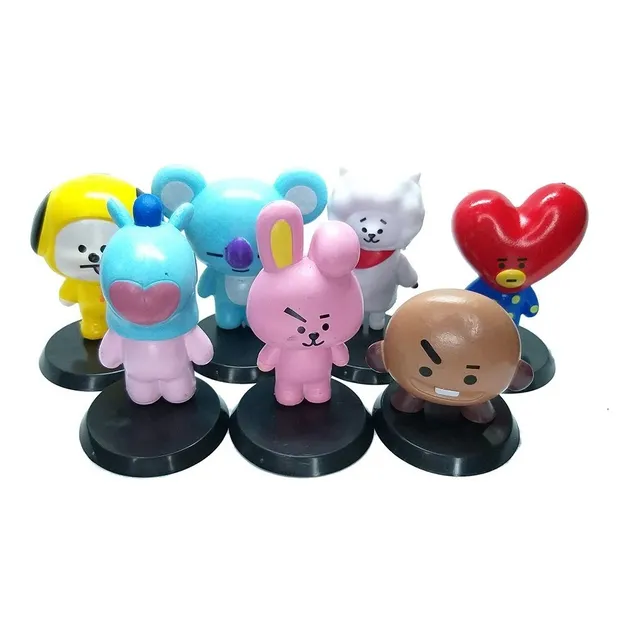 Set 7 Figuras Bt21 Bts Tata Koya Mang Kpop K-pop Colección