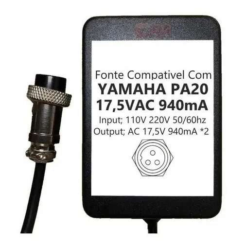 Fonte Para Mesa Mixer Yamaha Mg124 Mg12/4fx Mw12cx N8 Mg124c
