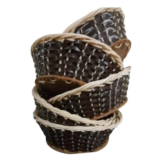 Cesta Artesanal, Corporativa Navidad 26cms  Y 10cms Alto  