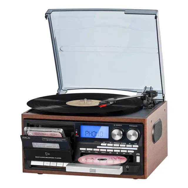 Tocadiscos 9en1 , Disco Vinipel, Cd, Cassette,radio Am/fm