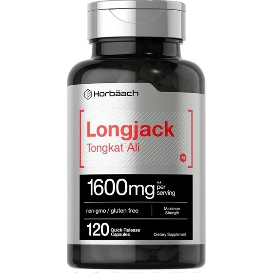 Longjack Tongkat Ali 1600 Mg 120 Capsulas Horbaach Sabor Neutro