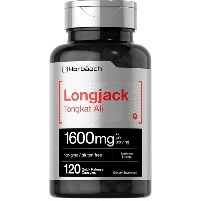 Longjack Tongkat Ali 1600 Mg 120 Capsulas Horbaach Sabor Neutro