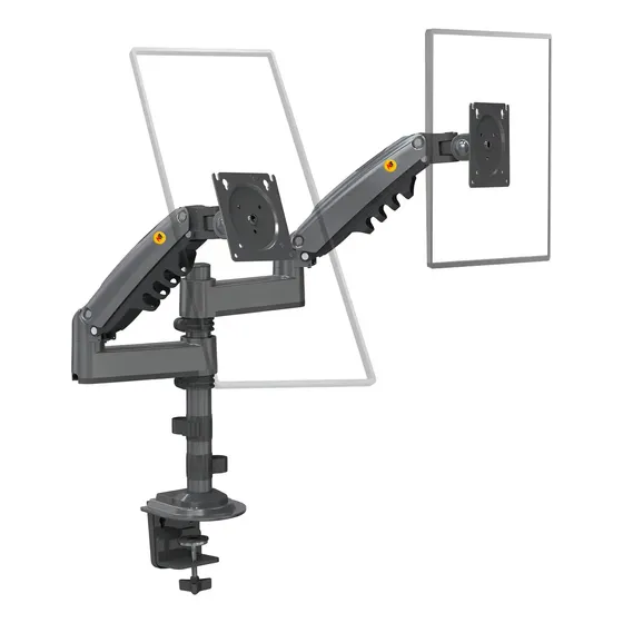 Rack Soporte Flexigas Para 2 Monitores Escritorio Nb H180 Color Negro | Cuotas sin interés
