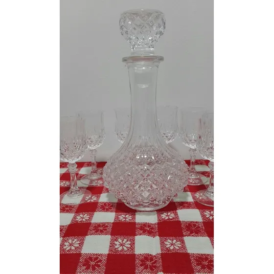 Licorera De Cristal D'arques Con 6 Copitas