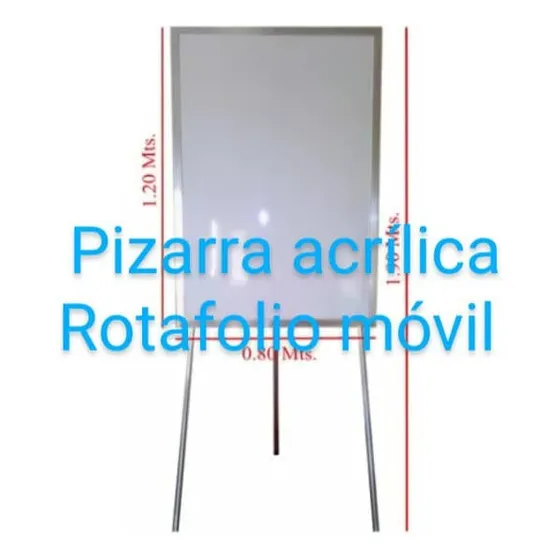 Pizarra Acrílica Movil Rotafolio 0.80 X 1.00 X 1.80 Somos Fa