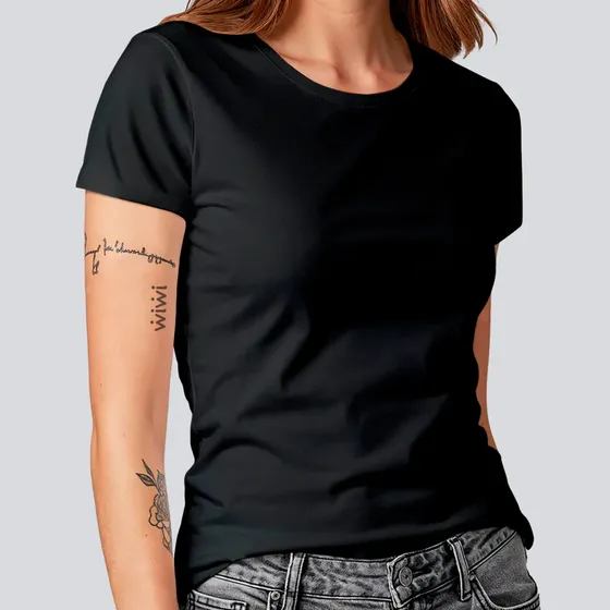 Polera Mujer 100% Algodon Manga Corta Basico Estampar