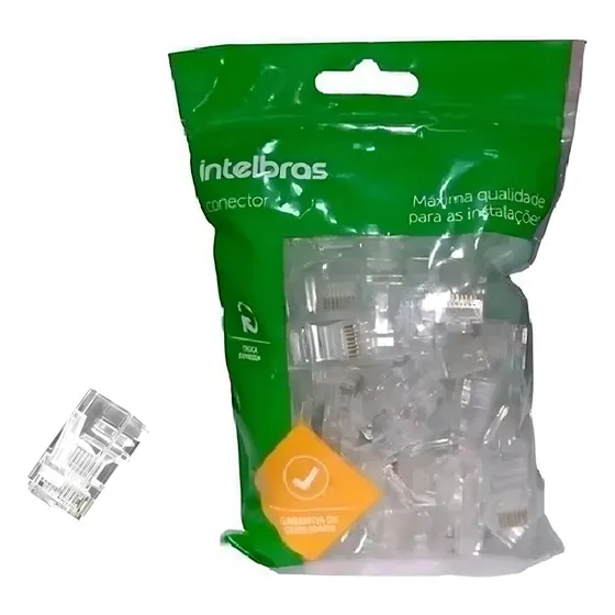 Rj-45 Cat5e Intelbras - Pacote Com 50 Peças