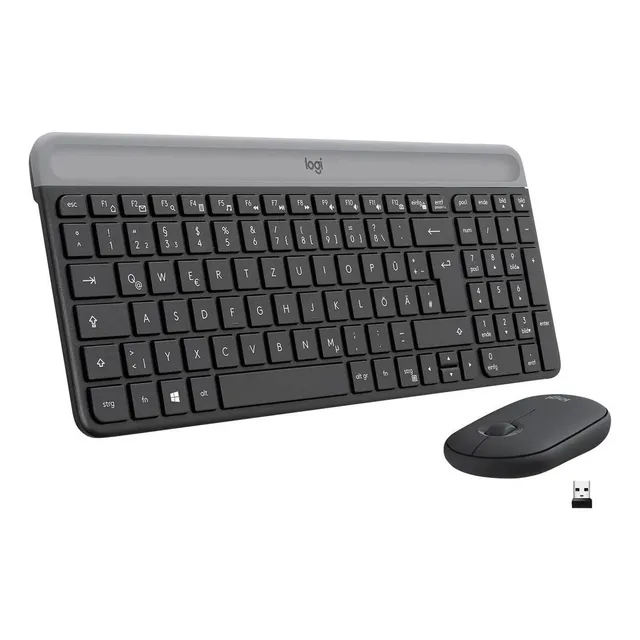 Teclado Logitech + Mouse Mk470 Wireless Slim Usb Black