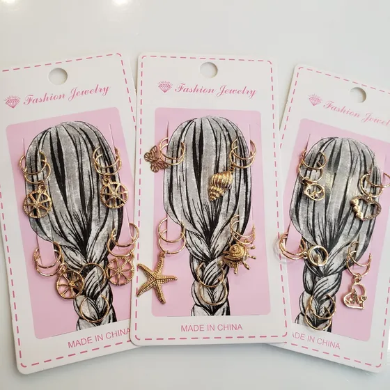 Argollas Apliques Para Trenzas Con Dijes Surtidos