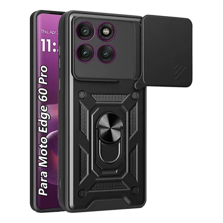Capa Capinha Para Motorola Moto Case Armadura Anti Impacto Preto Edge 60 Pro