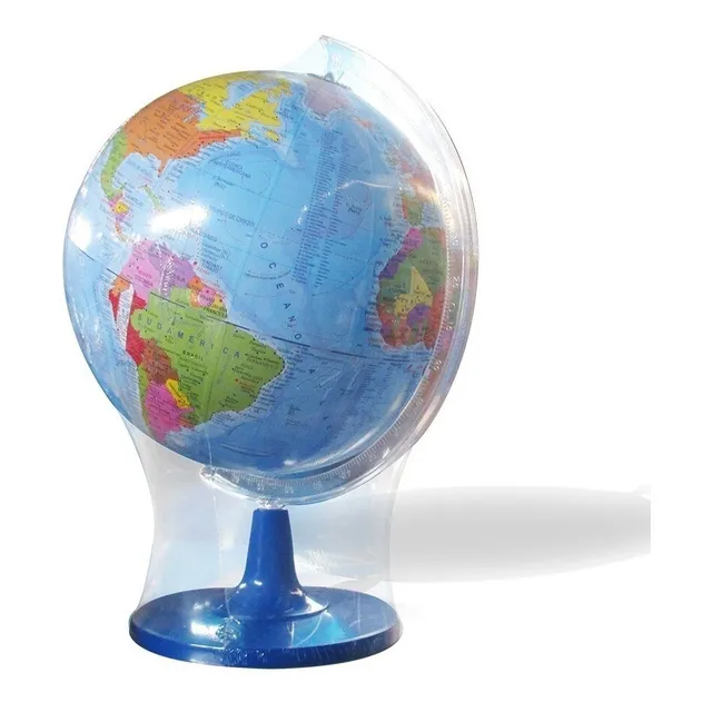 Globo Terraqueo Tridimensional Gira A Escala Mediano Grande