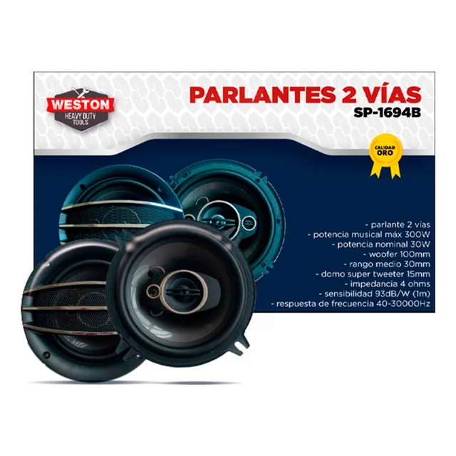 Juego De Parlantes 6 Pulgadas 2 Vias 400w - Cymaco