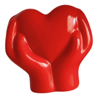 Estatua De Resina Con Gesto De Mano Y Corazón, Figura De Estatua De Resina Con Gesto De Mano Y Corazón, Figura De