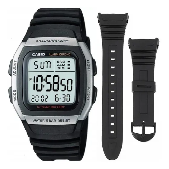 Reloj Casio W96h Cronometro Alarma Sumergible 50m + Correa
