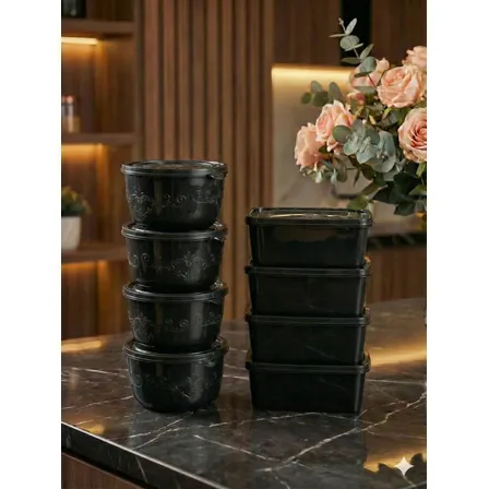 Pote Para Alimentos Oliplast 1l Resistente E Prático Preto