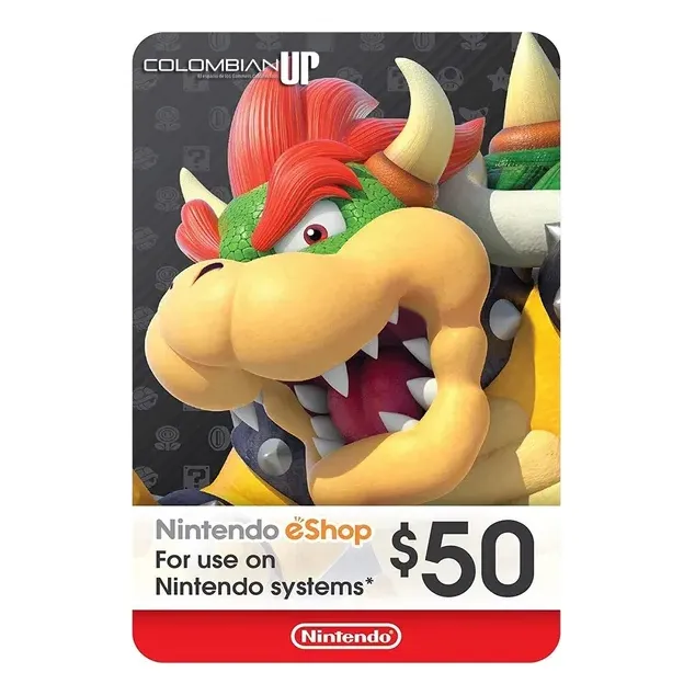 Tarjeta Nintendo Eshop $50 Usd Para Cuenta Usa