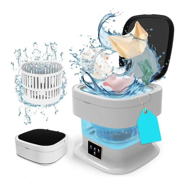 Mini Lavadora Portátil Con Desinfectar De Luz Azul 12l