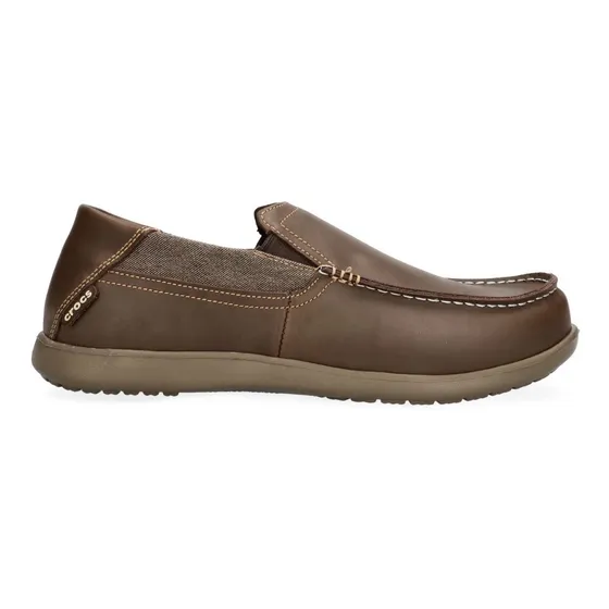 Mocasines Crocs Santa Cruz 2 Luxe Leather Marron 202221-23b