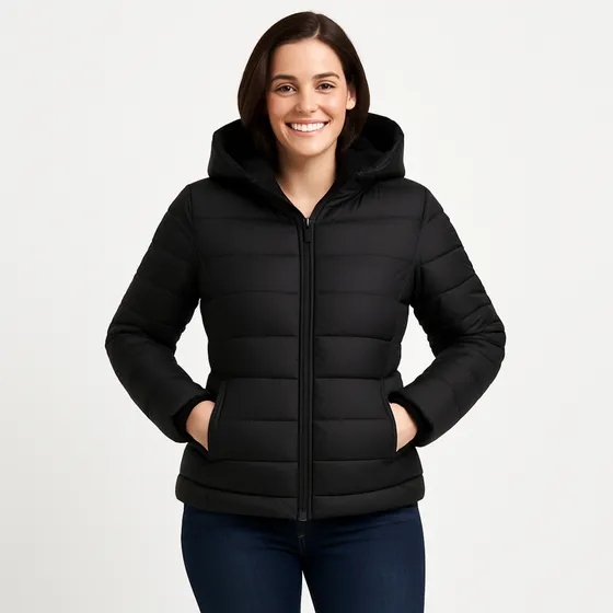 Jaqueta Inverno Feminina Puffer Peluciada Impermeável