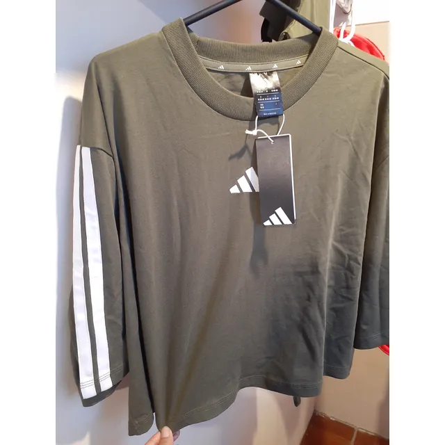 Camiseta Tipo Crop Deportiva Oversize Verde Osc Para Mujer