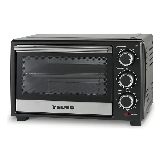 Horno Electrico Yelmo Yl-17 1280w 17 Litros Con Temporizador Color Negro