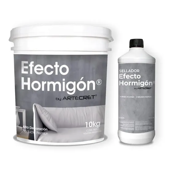 Efector Hormigón Artecret Revestimiento - 10 Kg Rinde 10 M2