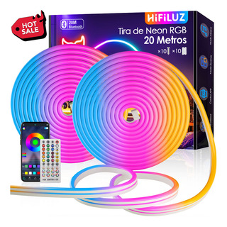 Hifiluz Tira De Neon Rgb Flex De Led 20m Ip68 Luces Flexible Bluetooth App Y Control Remoto Micrófono Incorporado, Sincronización De Música Led Luz Luces Para Cuarto Inteligente Hifiluz Tira De Neon Rgb Flex De Led 20m Ip68 Luces Flexible Bluetooth App Y Control Remoto Micrófono Incorporado, Sincronización De Música Led Luz Luces Para Cuarto Inteligente