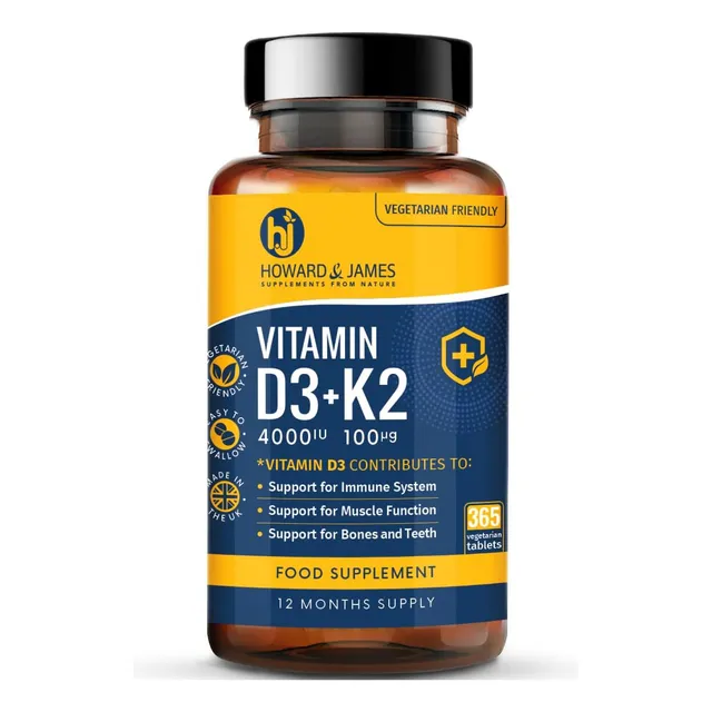 Vitamina D3 4000 + Vitamina K2 100ug 365 Caps (1 Año)