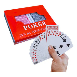 Cartas De Poker X 2 Mazos Rojo Y Azul Con Estuche Cartas De Poker X 2 Mazos Rojo Y Azul Con Estuche