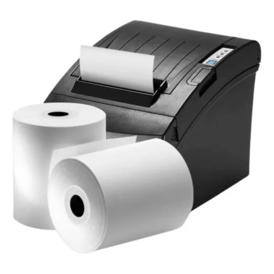 Dbash Rollo De Papel Térmico 80x65 Para Impresora Fiscal 