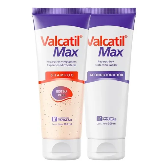 Valcatil Max Shampoo 300ml + Acondicionador 300ml (Combo x2)