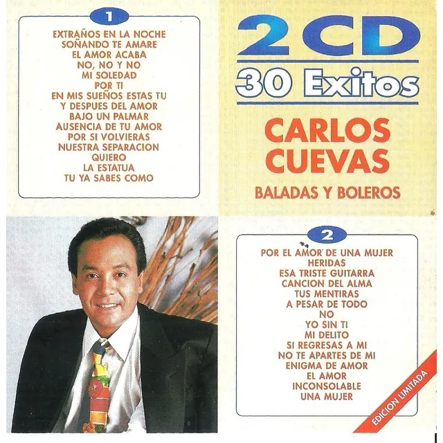 Carlos Cuevas 30 Éxitos Baladas Y Boleros | Cd Música Nueva
