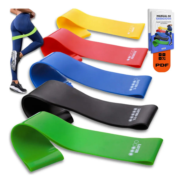 Kit 5 Faixa Elástica Super Mini Band Extensor Elástico Para Treino Resistência Funcional A... Kit 5 Faixa Elástica Super Mini Band Extensor Elástico Para Treino Resistência Funcional A...