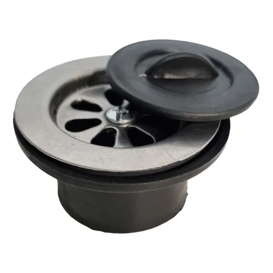 Sopapa Rejilla 50mm P/ Baño Bacha Cocina Acero Inox. Eco Color Negro