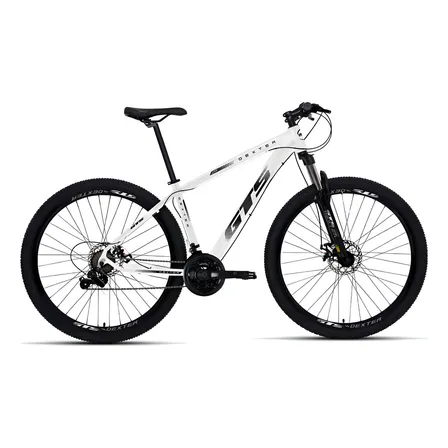 Bicicleta Gts Dexter 21v Aluminio Aro 29 Shimano Freio Disco Cor Branco Com Preto Tamanho Do Quadro 17