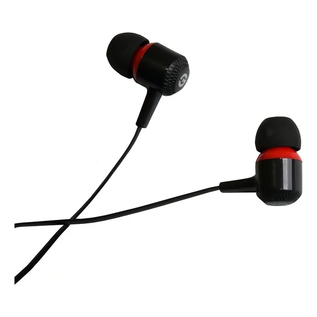 Audífono Getttech Con Micrófono Negro Rojo Hard Mi-1250 /vc Color Negro/Rojo