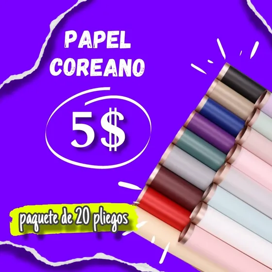 Papel Coreano Para Envolver Flores