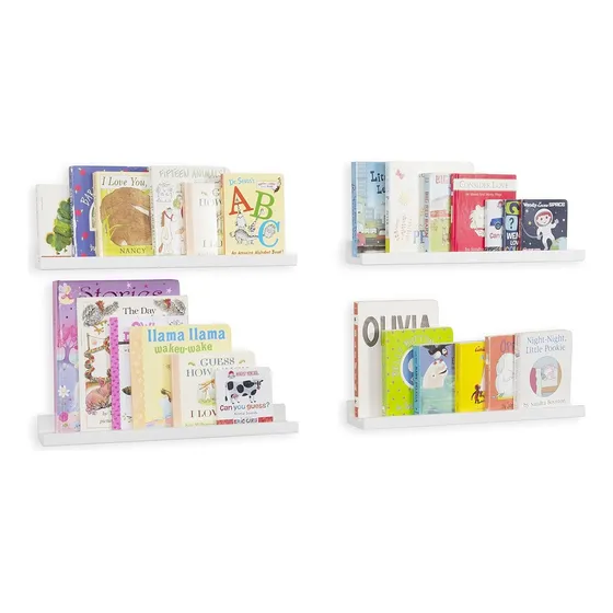 Set De 4 Repisas Para Fijar En Pared Nuevas Color Blanco