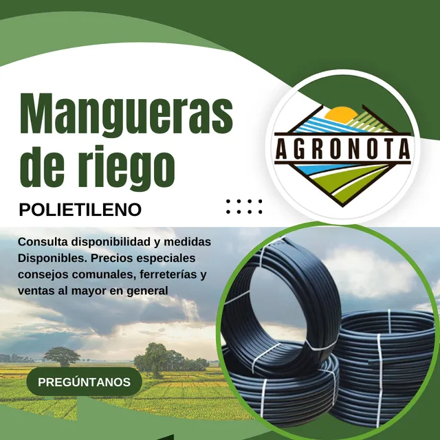 Manguera De Riego Desde 3/8 Hasta 4 