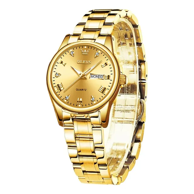 Olevs Gold Watch Mujeres,water Resistant Watch For 1dvmu