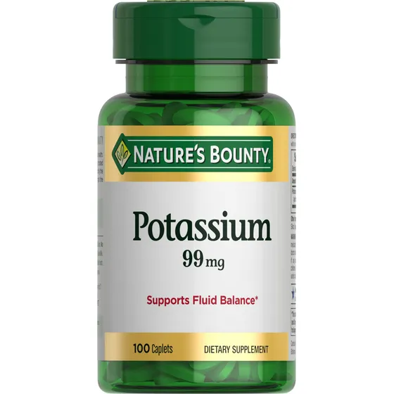 Suplemento Nature's Bounty Potassium 99 Mg 100 Comprimidos