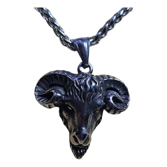 Collar Carnero Cabra Baphomet Acero Inoxidable