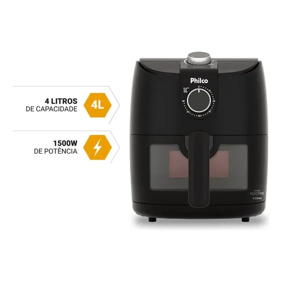 Fritadeira Air Fryer Philco 4L Redstone 1500W Paf40A