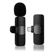 Micrófono Lavalier Solapa Inalámbrico Tipo C Para Celular